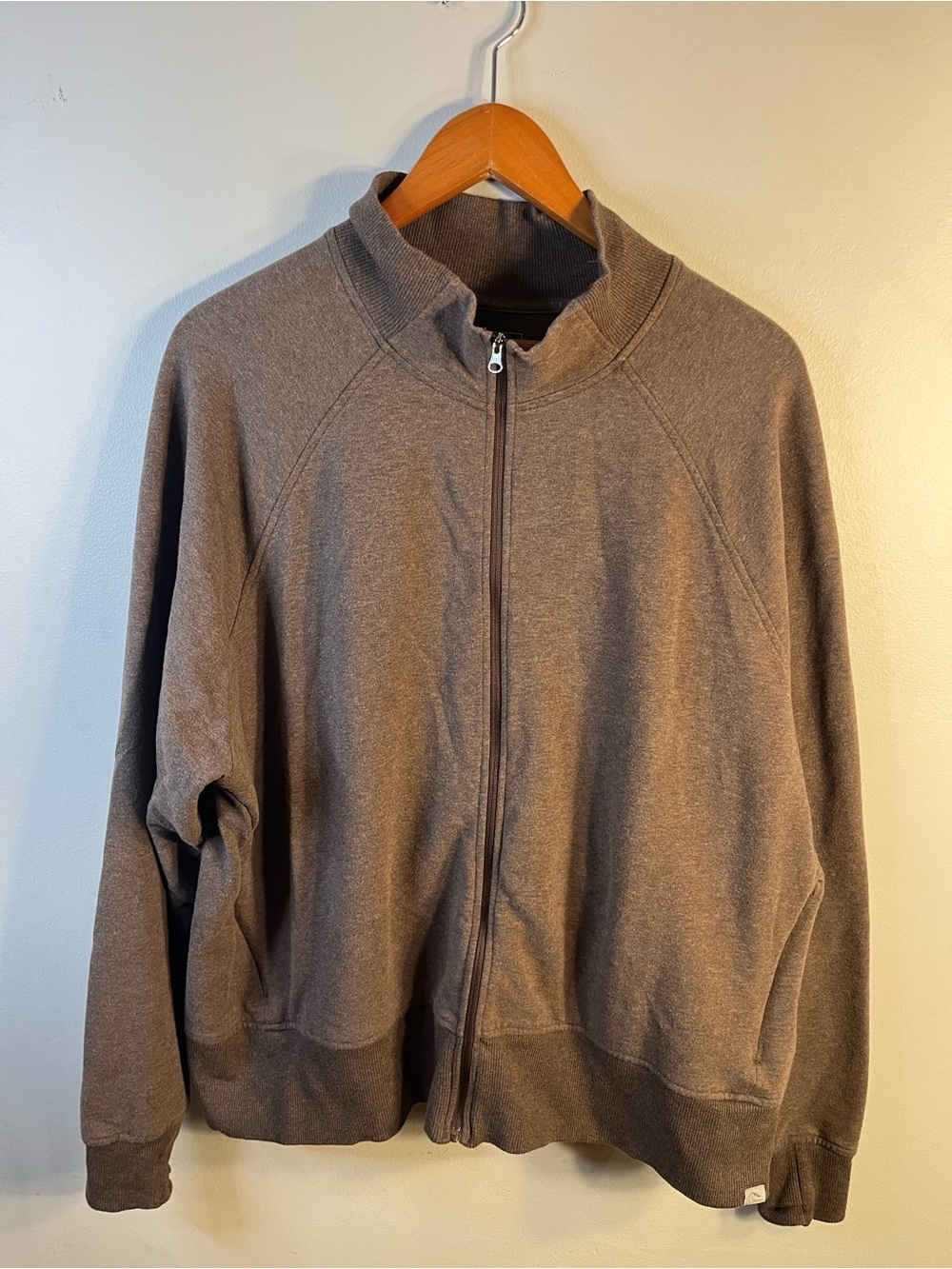 Women’s L.L. Bean Cozy Sweatshirt Full-Zip Brown Size 2X